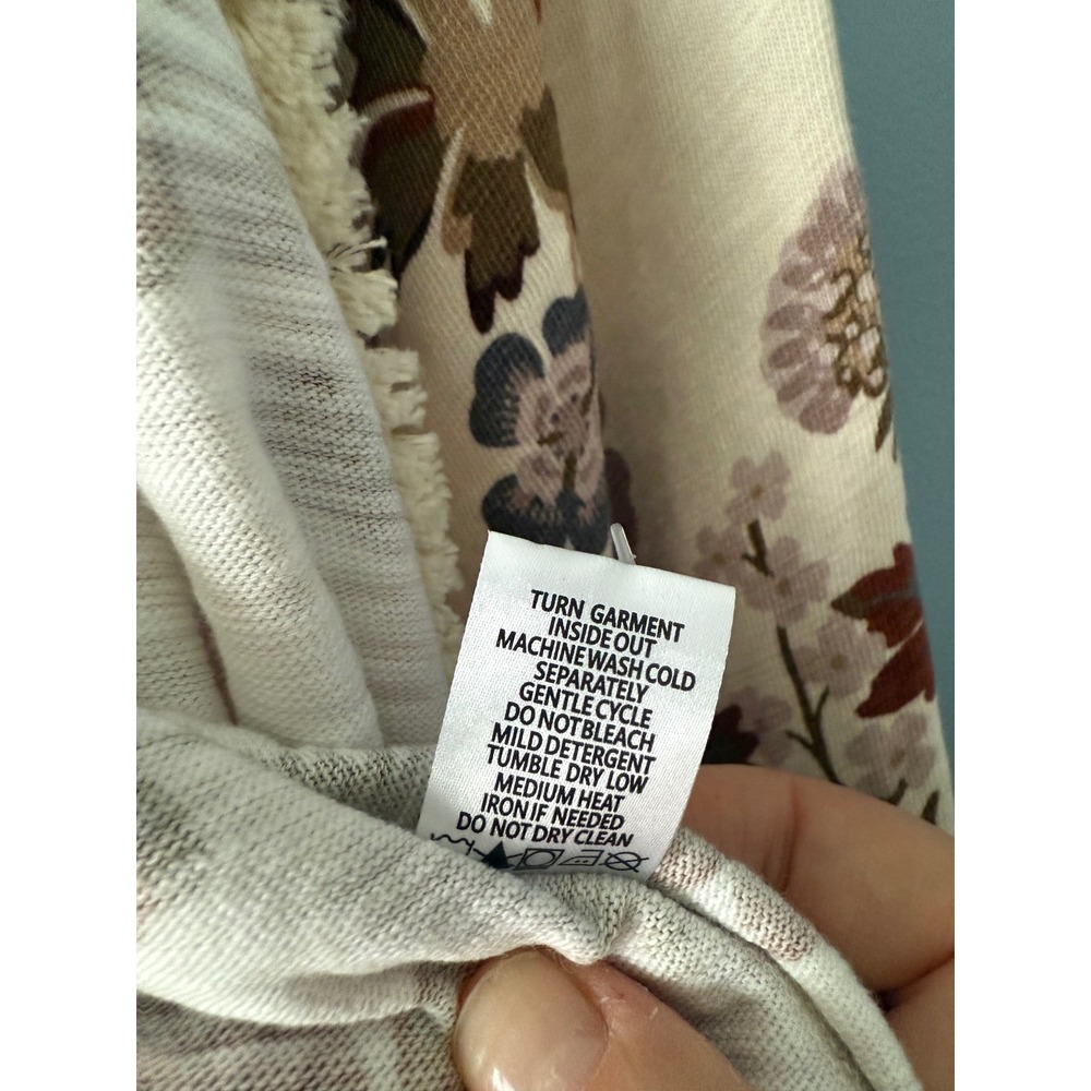Spartina 449 MSRP $129 Floral Convertible Cardigan with Fringe Size Large Cotton - Picture 4 of 14